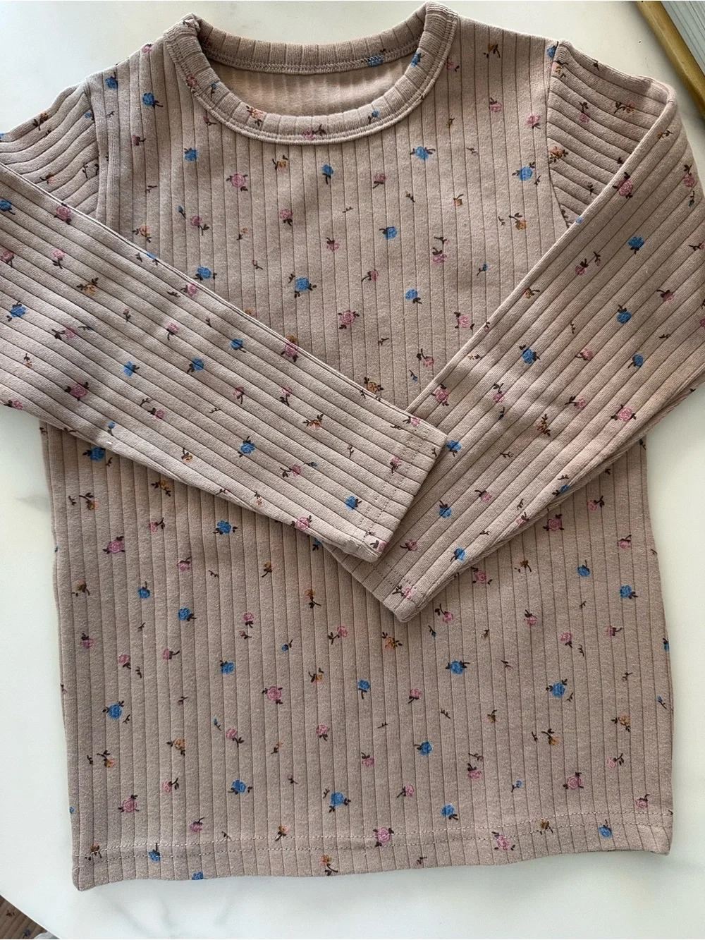 NWOT DaJoa PJ Set Tan /mini floral print size‎ 11